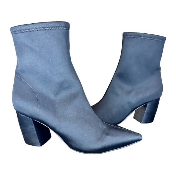 Jeffrey Campbell Black Siren Point Sport Neoprene sock Heeled ankle Boots 10 - Picture 4 of 11